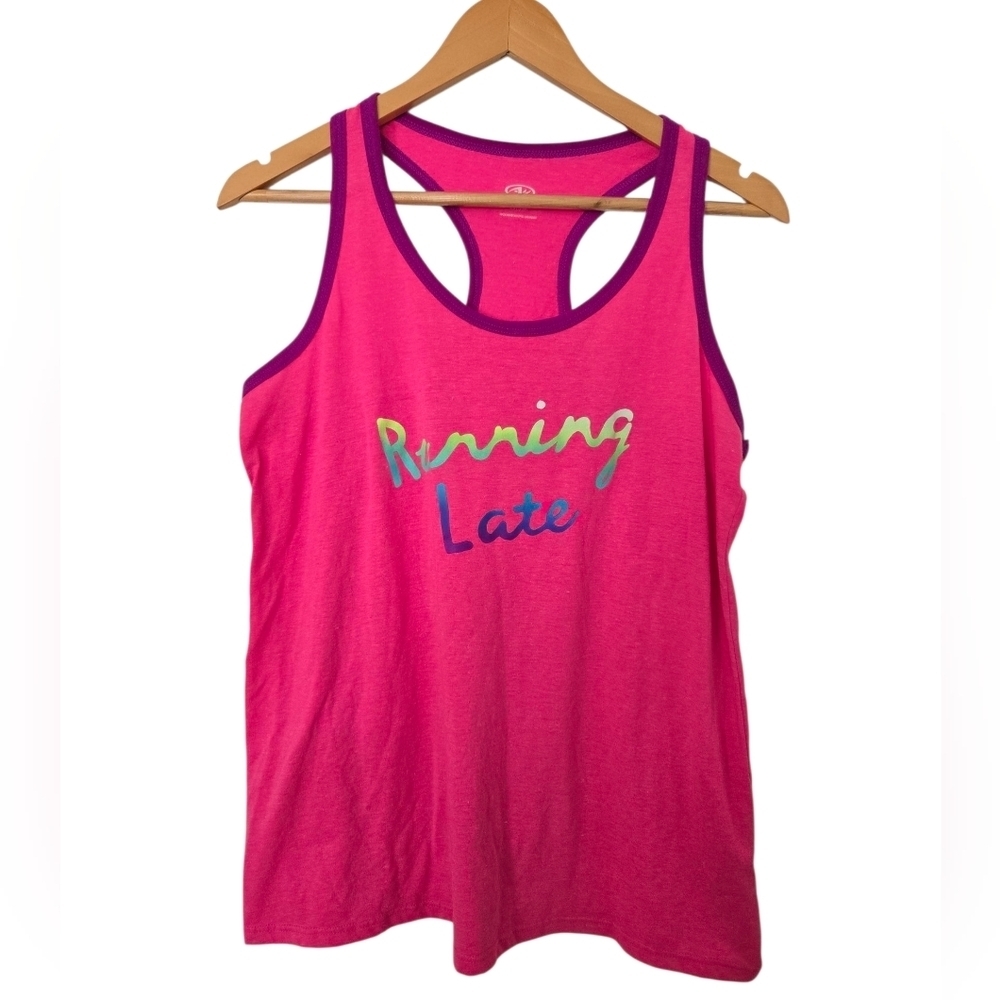 Athletic Works Pink Tank Top Racerback Size Large